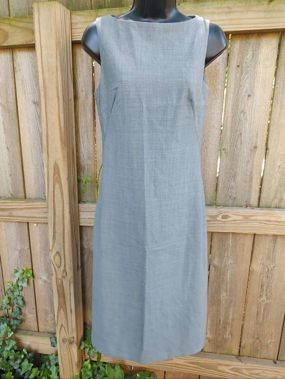 🏵️ Theory Wool Blend Grey Office Fitted Bette Sheath Dress Size 6